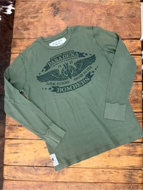 Johnson Motors “Pasadena Bombers” vintage waffle knit thermal. EUC